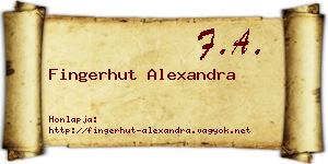 Fingerhut Alexandra névjegykártya