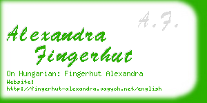 alexandra fingerhut business card